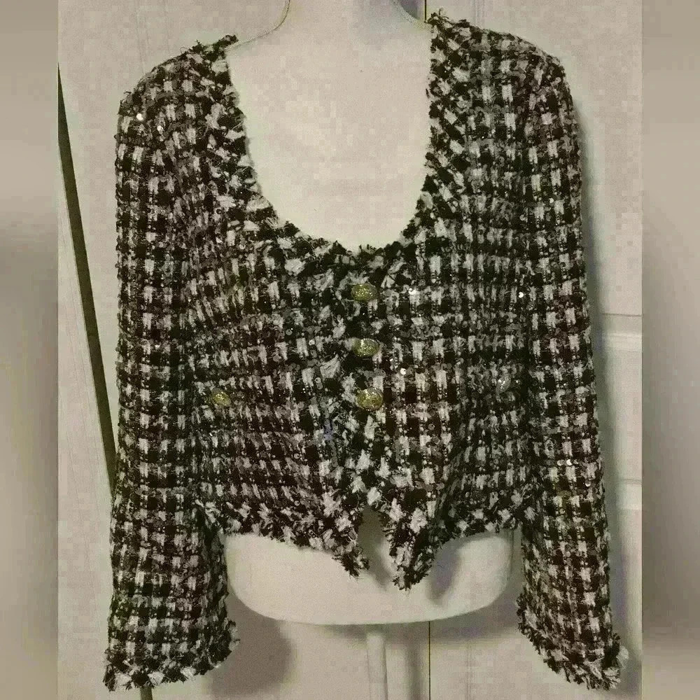 10 Crosby Derek Lam Tweed Jacket - Picture 3 of 13
